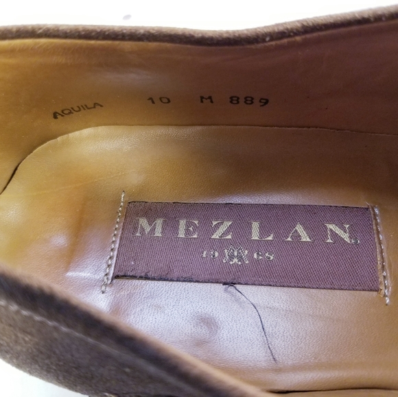 DESIGNER MEZLAN AQUILA  MEN SHOES LOAFERS SLIP ON BROWN SUEDE SIZE 10 M EUC - Picture 8 of 10